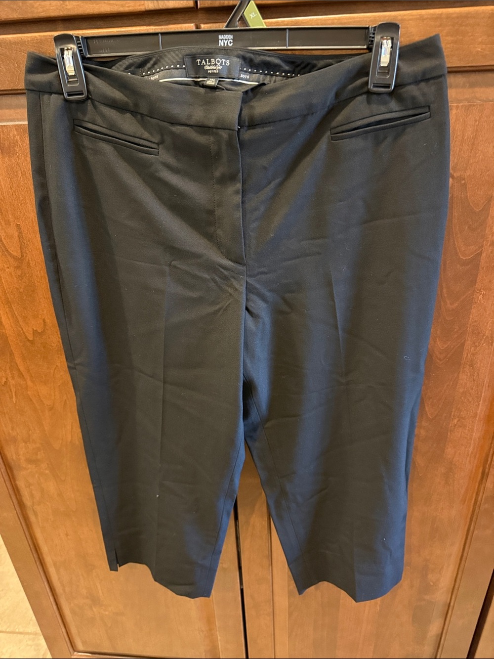 Talbots Black Tailored Straight-Leg Trousers
